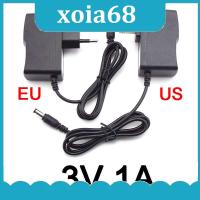 xoia68 Shop AC DC 3V 1A 1000ma 100V-240V Power supply Adapter Charger Transformer plug Converter Switch 5.5mmx2.5mm US/EU plug