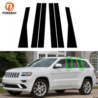 6 Buah Pilar Mobil Pintu Jendela แผงแผ่นครอบ Dekoratif Untuk Jeep Grand Cherokee 2011-2021 Aksesori Otomatis Bagian Eksterior