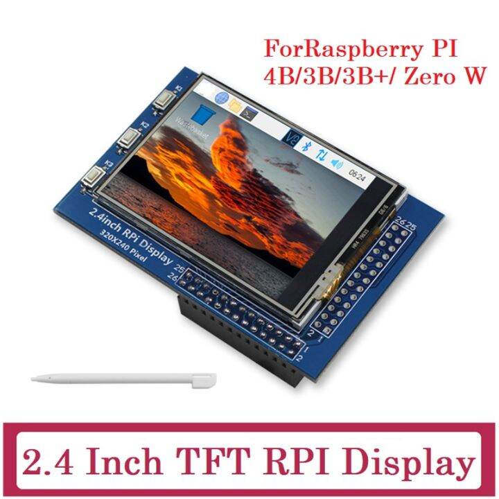 2.4Inch RPI Display for Raspberry Pi 4B/3B/3B+/ Zero W Resistive Touch