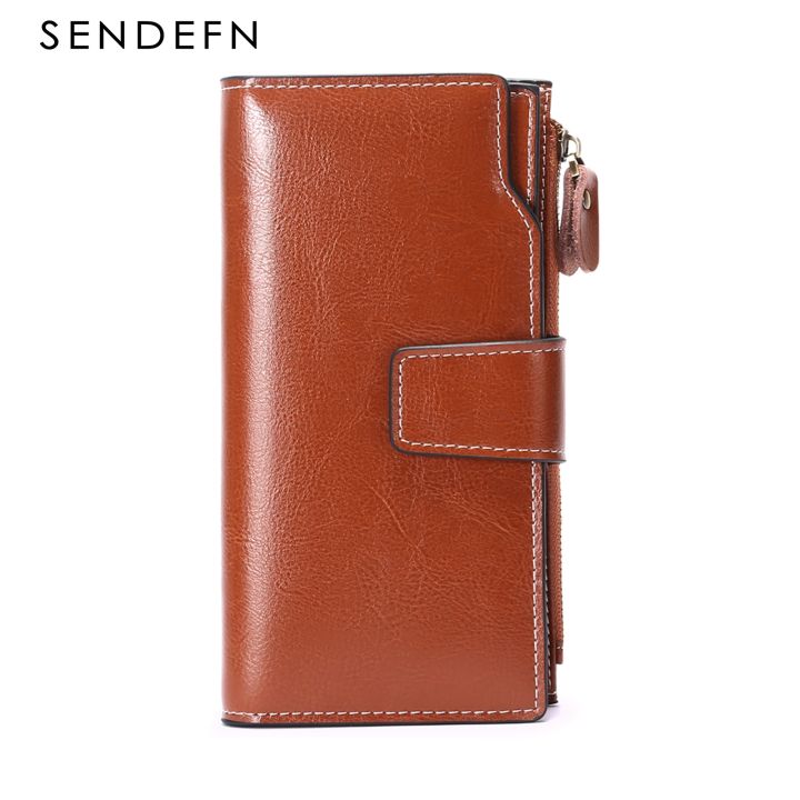 sendefn-women-leather-wallets-rfid-blocking-clutch-card-holder-ladies-purse-with-zipper-pocket-5156