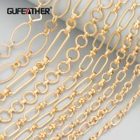 【YF】 Gufeather c54 corrente diy acessórios de jóias passe alcance níquel livre banhado a ouro cobre diy colar fazer 1 m/lote