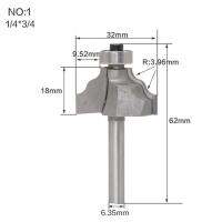 ก้านขอบลอนหล่อแบบคลาสสิก1/4 "1/2" 1ชิ้นพร้อมตลับลูกปืนดอกกัดไม้ C3คาร์ไบด์เครื่องมืองานตัดไม้ราคาดอลลาร์