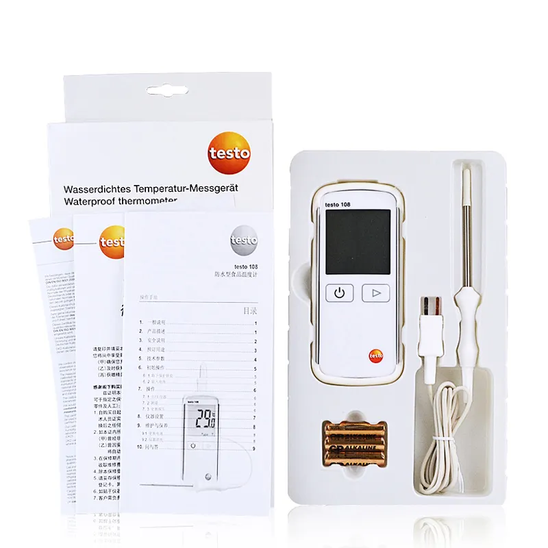 Testo 108 Type K Waterproof Food Thermometer - 0563 1080