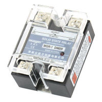 DC-AC 3-32V 24-480V 20A Rectangle Clear Cover Single Phase Solid State Relay
