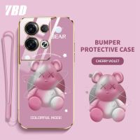 เคสโทรศัพท์ YBD สำหรับ OPPO Reno 8 Pro 5G Reno 9 Pro 5G Reno 8 Pro + Reno 9 Pro + Reno 10 นิ่มโปร่งใสหมีรุนแรงแบบไล่ระดับสีเคสโทรศัพท์กันกระแทกพร้อมเลนส์ป้องกันกล้องคลุมทั้งหมด