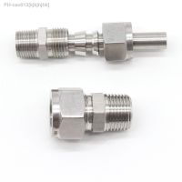 1/8 1/4 3/8 1/2 BSPT Male 3/4/6/8/10/12/14/16/18mm OD Double Ferrule Compression Tube Union Connector Stainless 304