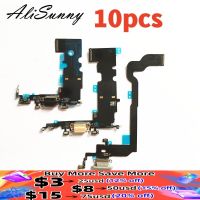 AliSunny 10pcs พอร์ตชาร์จ Flex Cable สําหรับ iPhone X 8 Plus 8G XS XR 11 USB Dock Connector เครื่องชาร์จ ไมโครโฟน อะไหล่ซ่อม