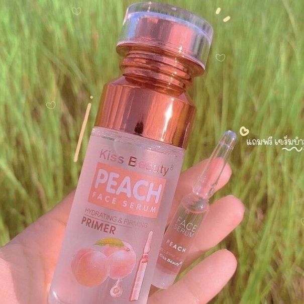 ไพรเมอร์-kiss-beauty-peach-face-serum-primer-serum-2-ชิ้น-ผสมกัน-ไพรเมอร์ที่ให้เนื้อสัมผัสเนียนนุ่ม