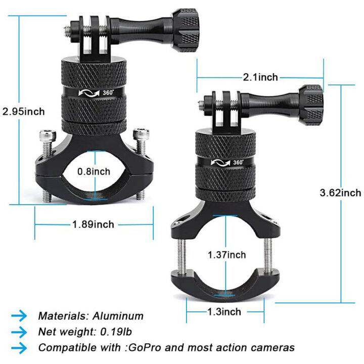 rongjingmall-ตัวยึดกล้องจักรยานเสือภูเขากันลื่นปรับได้-ตัวยึดแฮนด์จักรยานชุดกล้องถ่ายภาพ