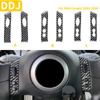 For Mini Cooper Hatch One R50 R53 2002 2003 2004 Steering Wheel Switch Button Panel Cover Carbon Fiber Sticker Multiple Styles