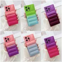 เคสใส่โทรศัพท์สี่เหลี่ยมไล่ระดับสีเหมาะสำหรับ IPhone 14 13 12 11 Pro ฝาครอบรูปกรอบซิลิโคนอ่อนนุ่มป้องกันเลนส์แม็กซ์