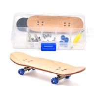 Full set of Fingerboard Maple deck Metal trucks Double rocker Wooden Finger skateboard Leisure Skateboard training toys AMB254