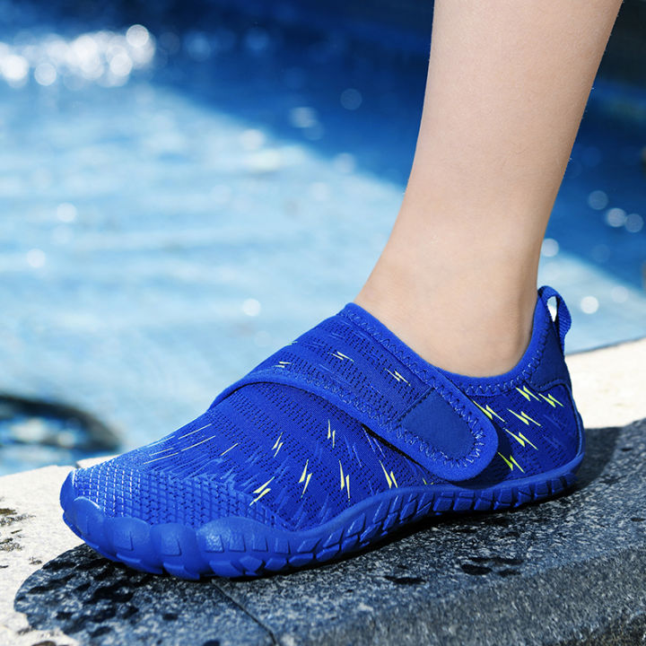แห้งเร็วรองเท้าระบายน้ำได้รองเท้ากีฬาเด็กลุยน้ำสำหรับเด็ก-รองเท้าผ้าใบลุยน้ำสวมใส่สบายน้ำหนักเบาเด็กหญิงเด็กชายสำหรับว่ายน้ำเดินเขา