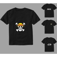 ONE PIECE JOLLY ROGER โลโก้อะนิเมะมังงะเสื้อยืดสีดํา / ขาว UNISEX s]a