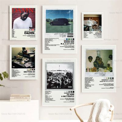 Kendrick Lamar Good Kid,M.a.a.d City To Pimp Music Album Cover โปสเตอร์พิมพ์ภาพผนังศิลปะภาพวาดผ้าใบ Room Home Decor ใหม่