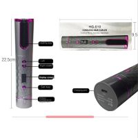 USB Fast Hair Curlers USB Curling Iron LCD Display Wireless Ceramic Rotating Curling Tools GreenTH