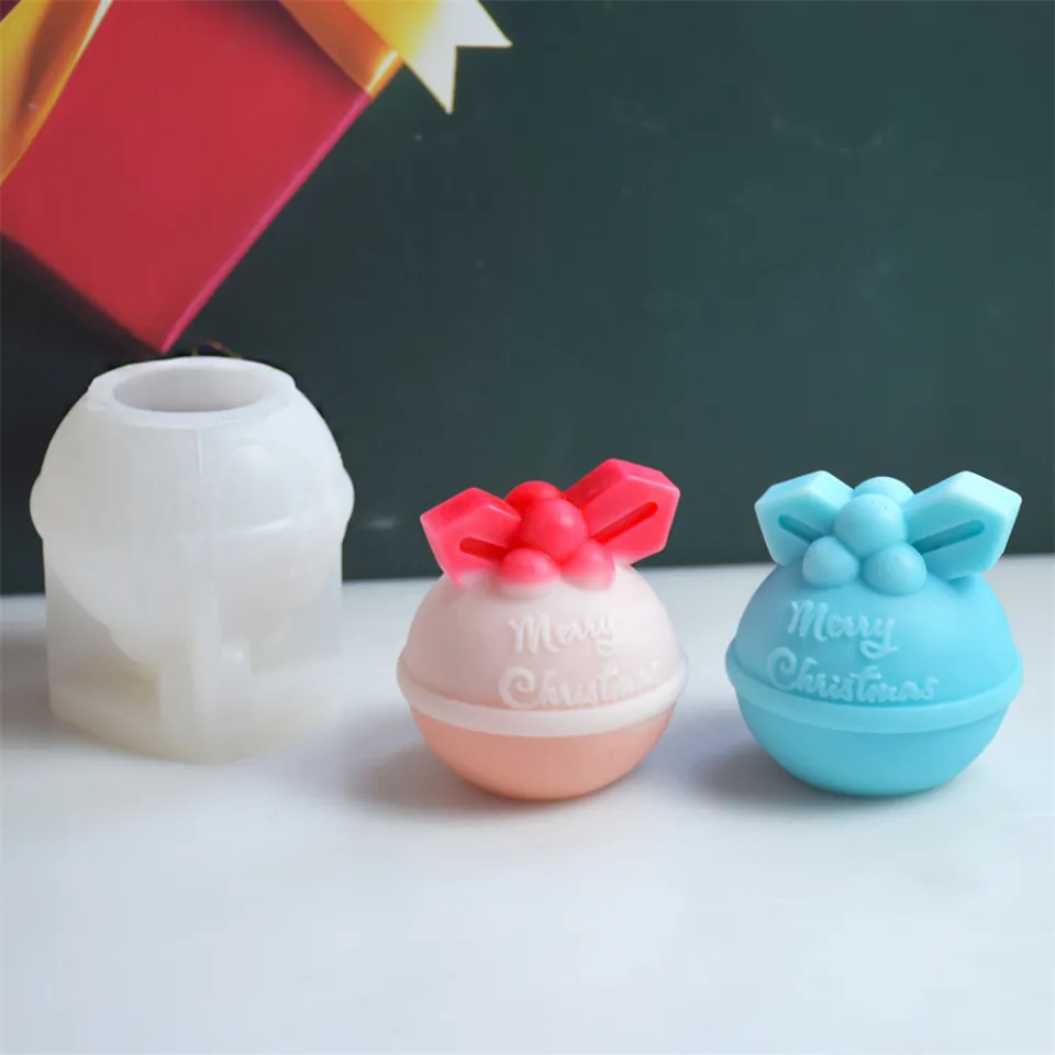 Christmas Decoration Gift Unique Candle Molds Aromatic Aromatherapy Candles  Christmas Sock Candle Mold Small Bell Candle Mold