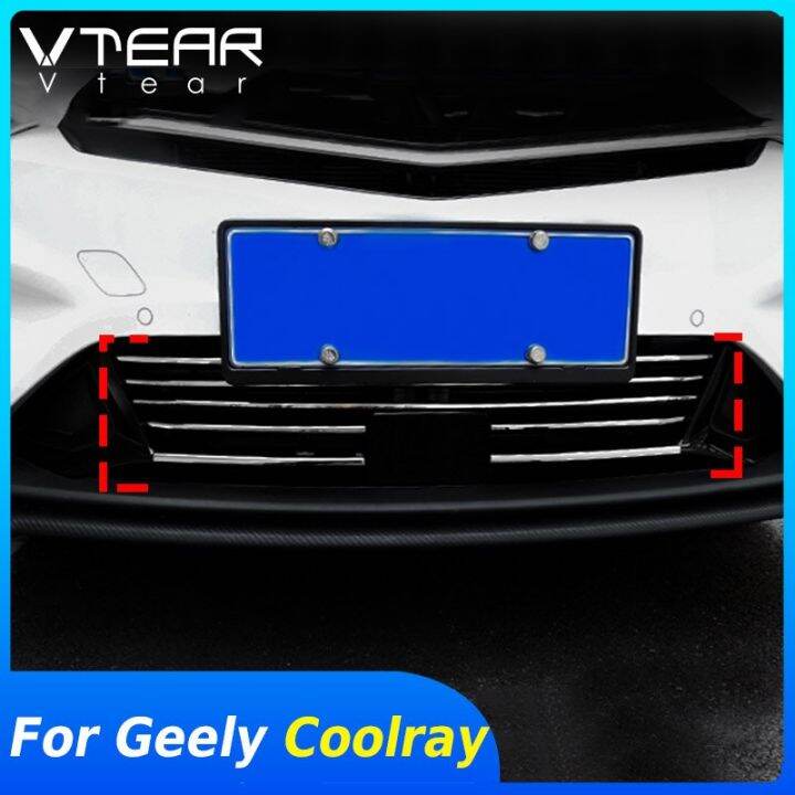 Vtear For Geely Coolray front bumper frame trim exterior Grille cover
