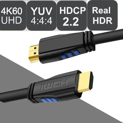 4K สาย HDMI 3M 5M HDMI 2.0ไปยังสาย HDMI สาย HDMI 4K 60Hz UHD HDCP 2.2 HDR จริงสำหรับ PS4 Pro แอปเปิ้ลทีวีแท่งไฟ3D รองรับ1080P