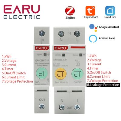 【LZ】﹍✽  1p 2p tuya app zigbee wifi consumo de energia inteligente kwh medidor interruptor interruptor do relé tempo interruptor de tensão vazamento proteção