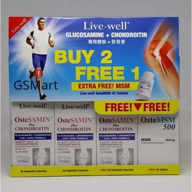 Promo LiveWell OsteSAMIN Plus Glucosamine Chondroitin 30s / 100s (BUY
