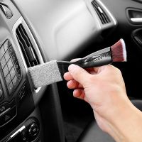 【CW】 Universal Car Air Conditioner Outlet Soft Dust Cleaning Tool Multi purpose Brush Flat Head Design Interior Auto Maintenance