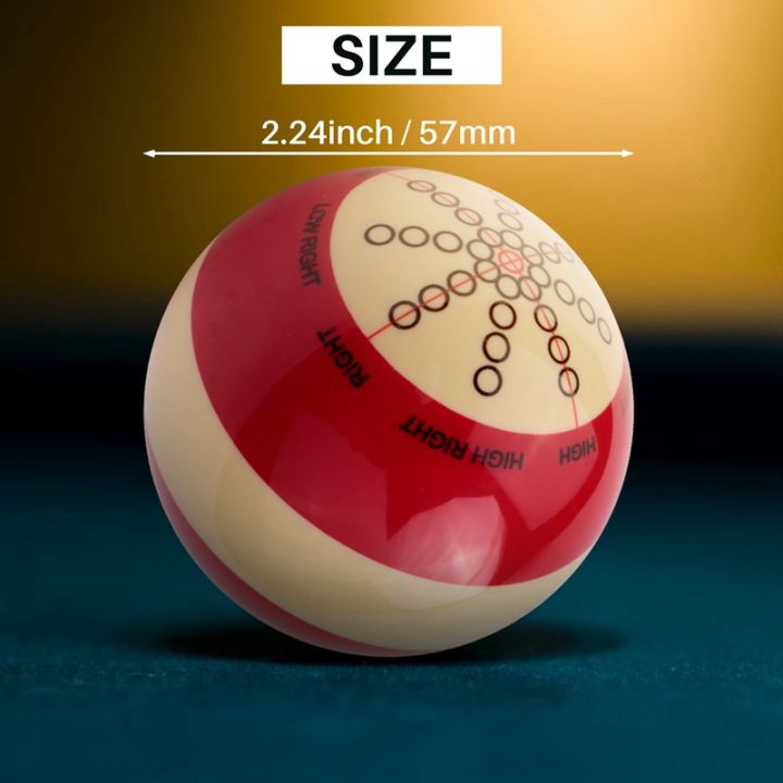 1pcs-57mm-durable-white-red-resin-billiards-spot-pool-snooker-practice-training-cue-balls-sports-for-beginner