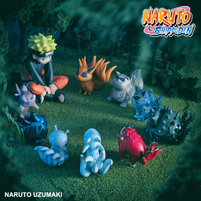 Figure ฟิกเกอร์ จากการ์ตูนเรื่อง Naruto Shippuden นารูโตะ ชิปปุเดง นินจาจอมคาถา โอ้โฮเฮะ ตำนานวายุสลาตัน Naruto Uzumaki and Tails อุซึมากิ นารูโตะ และ เซต สัตว์หางทั้ง 9 Ver Anime อนิเมะ การ์ตูน มังงะ คอลเลกชัน ของขวัญ New Collection ตุ๊กตา Model โมเดล