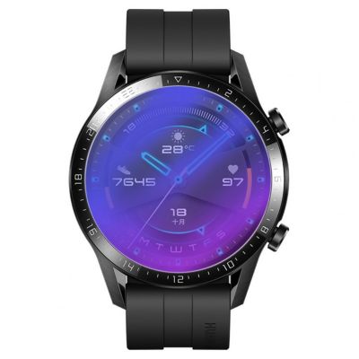 ☎ Oglądaj folię ochronną Anti-fingerprint anty fioletowe światło szkło hartowane przezroczysta osłona ochronna do zegarka Huawei GT1