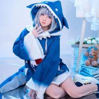 CODHololive Vtuber EN GwarGura cospaly Costume คอสเพลย์เครื่องแต่งกายวิกผมฉลามชุดเกมฮาโลวีนอะนิเมะ Wig cos shark clothing Halloween Anime game Suits 噶呜古拉鲨鱼