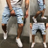 Men shorts Denim pants Short Jeans เสื้อผ้าแฟชั่นผู้ชาย กางเกงขาสั้น กงยีนส์ผู้ชายขาสั้น กางเกงขาสั้น กางเกงยีนส์บุรุษ T dd