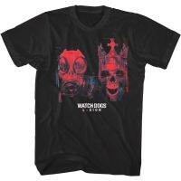 Watch Dogs Legion Skull Gas Ubi Action Game Merch เสื้อยืดพิมพ์ลาย Gildan คุณภาพสูงผู้ชาย T-Shirt