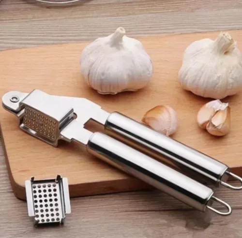 KITCHEN SUNRAY Stainless Steel Garlic & Ginger Press Crusher, Size