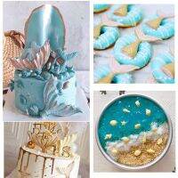 3D Fish Seaweed Dolphin Cake Mold Seahorse Shell 6PCS Set Starfish Mermaid Fondant Border Kitchen Baking Decoration Resin Mould