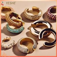 YESHE เครื่องประดับ งานสังสรรค์ ไม่เจาะ Rhinestone Dangle ไม่มีต่างหูเจาะ ต่างหู CZ Cuff ที่ครอบหู Cubic Zirconia