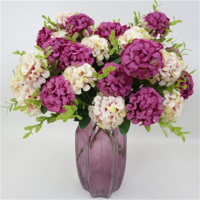 【cw】 10 flower head silkartificial flower white wedding flowersbouquet fake flower partydecoratio