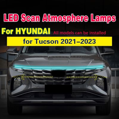 1PCS Daytime Running Lights For Hyundai Tucson 2021-2023 LED DRL Car Fog Lamp Auto Daylights Headlights With Start Scan LED 12v