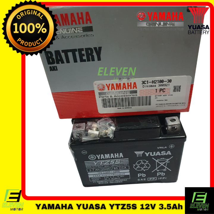Accu Aki Yuasa YTZ6V Original Yamaha AEROX NMAX NEW LEXI FREE GO 5,3AH