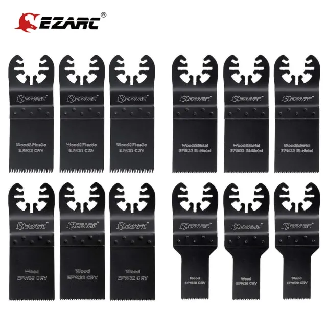 EZARC 12/18Pcs Quick Change Oscillating Multi Tool Saw Blades Quick