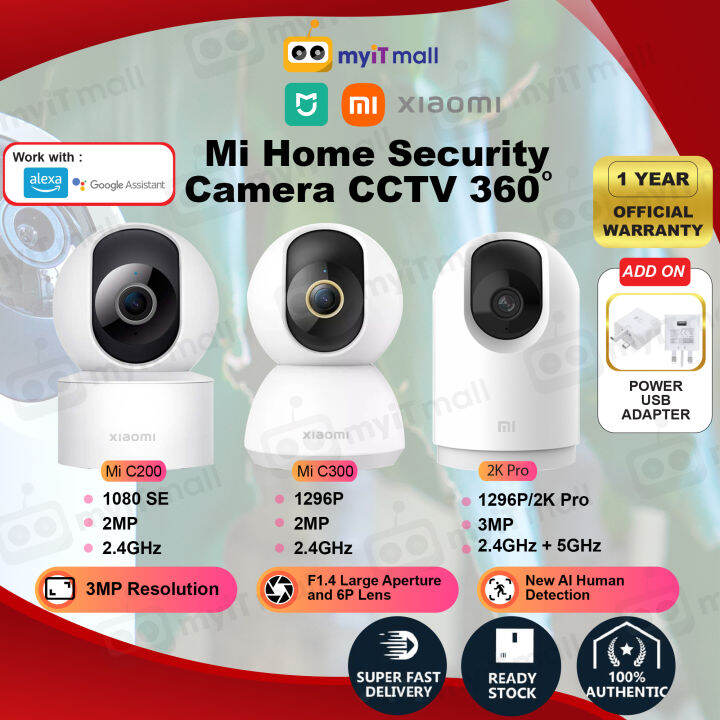 Xiaomi Cctv 360° C200   C300   2k Pro Mi 360° Home Security Camera Wifi 