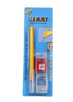 มีด คัตเตอร์ MESA คัตเตอร์ปากกา รุ่น PT-C1 แถมไส้คัตเตอร์ ตัวด้ามล๊อกกับใบได้อย่างกระชับ ดับจับแข็งแรงทนทานมาก