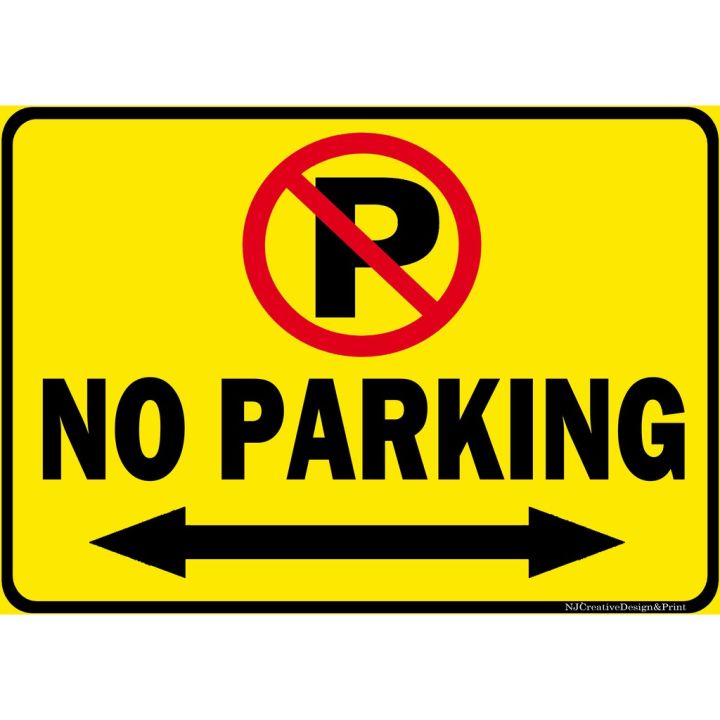 Laminated PVC No Parking Signage A Size COD Lazada PH