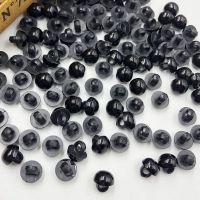 50pcs 8mm Acrylic Mushroom Black Shank Buttons Plastic Decorative Button Negro DIY Sewing Eye For Dolls Toy Eyes PT254 Haberdashery