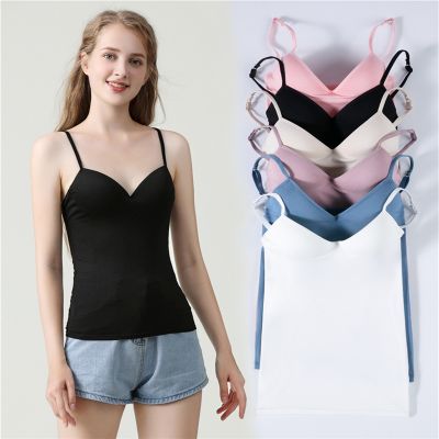 ✶✘☎ New Padded Top Modal Spaghetti Cami Female Camisole With In Clothing