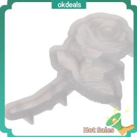 OKDEALS ซิลิโคนทำจากซิลิโคน กุหลาบเรซิ่นแม่พิมพ์ ลายดอกไม้ดอกไม้ แม่พิมพ์เรซิ่นดอกไม้ การตกแต่งศิลปะ DIY แม่พิมพ์โต๊ะอีพ็อกซี่ หล่อเรซิน