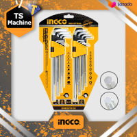 INGCO ชุดประแจแอล หกเหลี่ยม/หัวจีบ (Torx) 18 ชิ้น ยาวพิเศษ รุ่น HHKSET0181 ผลิตจากวัสดุ CR-V