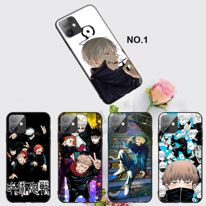 casing-หรับ-iphone-14-13-11-pro-max-11-mini-8-8-plus-g143-jujutsu-kaisen-toge-inumaki-anime-pattern-phone-เคสโทรศัพท์-อ่อนนุ่ม-tpu-shockproof-black-ปก