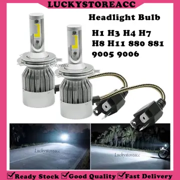 2pc C6 Led Car Headlight H7 H4 Cob Chip Bulb H1 H3 H11 9005 9006