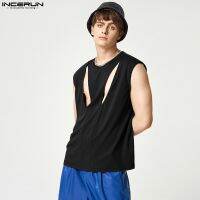 hot【DT】 2023 New Mens Hollow Out Design Fashion Male All-match Vests S-5XL