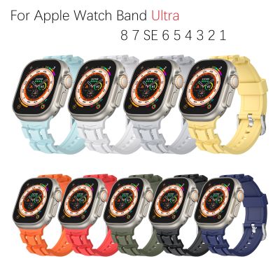 2023ใหม่สายสายคาด Apple Watch อัลตร้า/SE 8 7 6 5 4สายซิลิโคนสำหรับ I Watch Band 49มม. 45มม. 41มม. 40มม. 44มม.